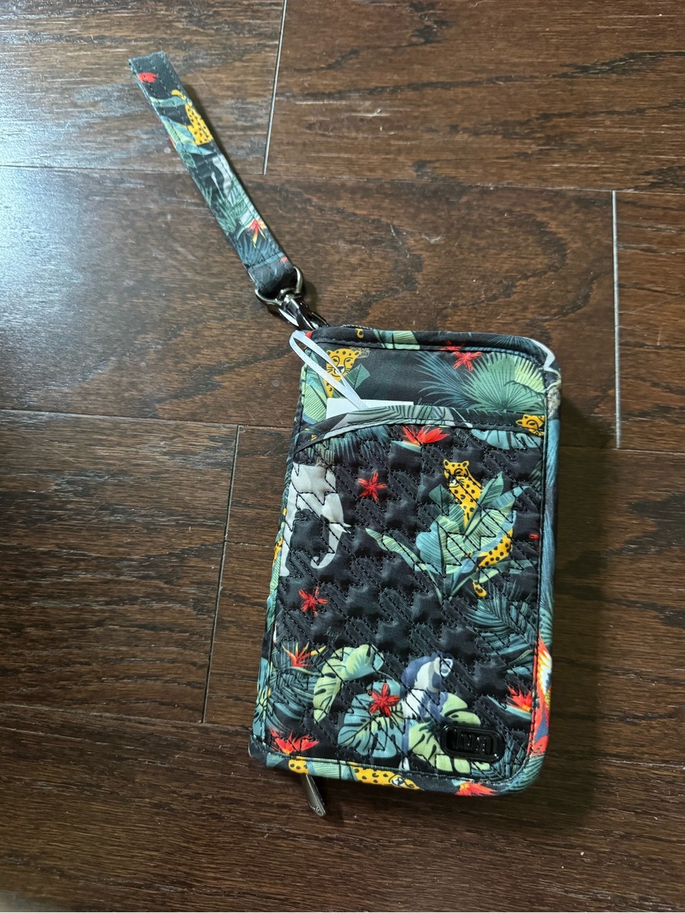 lug tandem SE wildlife black wristlet wallet